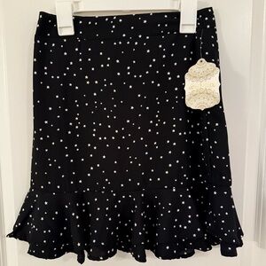 Black Star Print Skirt